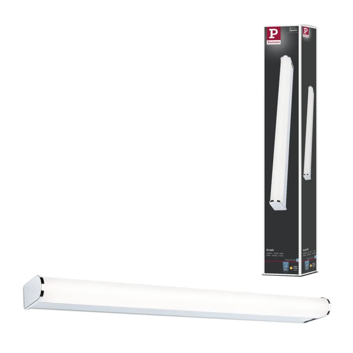 Paulmann 71210 Selection Bathroom LED Wandleuchte Arneb 3000K 230V 12,5W Chrom
