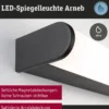 Paulmann 71211 Selection Bathroom LED Wandleuchte Arneb 3000K 230V 9W Schwarz
