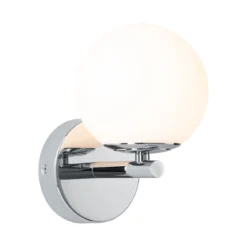 Paulmann 71067 Selection Bathroom LED Wandleuchte Gove 12cm Chrom Satin 3000K IP44
