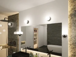 Paulmann 71074 Selection Bathroom LED Wandleuchte Gove 12cm Schwarz Satin 3000K IP44