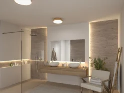 Paulmann 71083 Selection Bathroom LED Deckenleuchte Oka IP44 White Switch Holzoptik