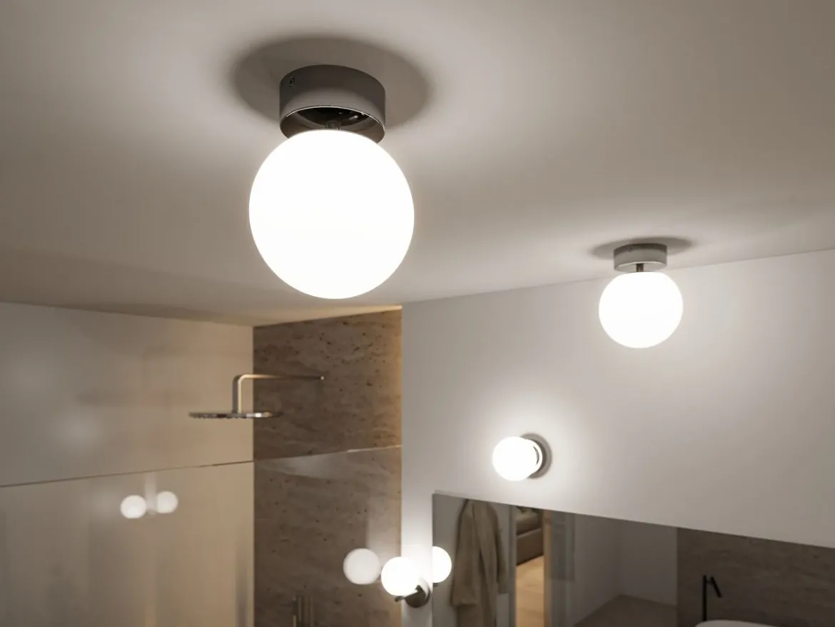 Paulmann 71065 Selection Bathroom LED Deckenleuchte Gove 17cm Chrom Satin 3000K IP44