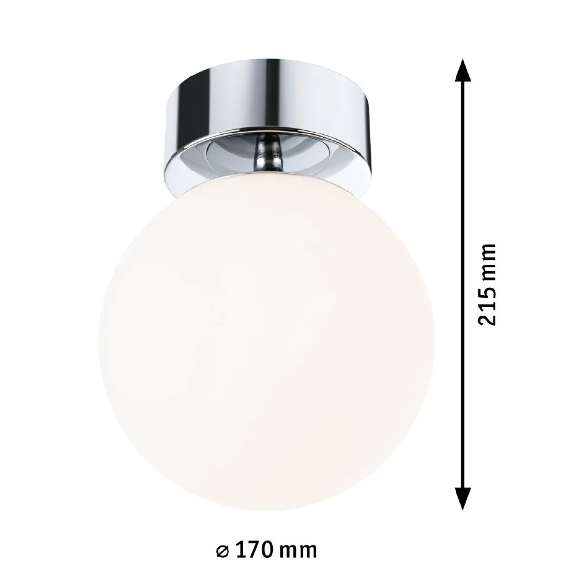 Paulmann 71065 Selection Bathroom LED Deckenleuchte Gove 17cm Chrom Satin 3000K IP44