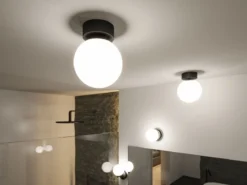 Paulmann 71072 Selection Bathroom LED Deckenleuchte Gove 17cm Schwarz Satin 3000K IP44
