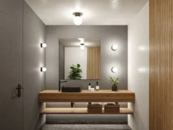Paulmann 71072 Selection Bathroom LED Deckenleuchte Gove 17cm Schwarz Satin 3000K IP44