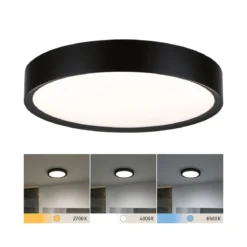Paulmann 71086 Selection Bathroom LED Deckenleuchte Tega  IP44 White Switch Schwarz