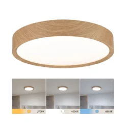 Paulmann 71085 Selection Bathroom LED Deckenleuchte Tega IP44 White Switch Holzoptik