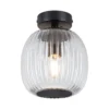 Paulmann 71145 Selection Bathroom Deckenleuchte Ruya Klarglas Schwarz E14 IP44