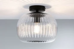 Paulmann 71146 Selection Bathroom Deckenleuchte Ruya Klarglas Schwarz E27 IP44