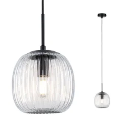 Paulmann 71147 Selection Bathroom Pendelleuchte Ruya Klarglas Schwarz E14 IP44