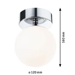 Paulmann 71064 Selection Bathroom LED Deckenleuchte Gove 12cm Chrom Satin 3000K IP44