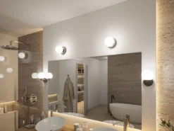 Paulmann 71064 Selection Bathroom LED Deckenleuchte Gove 12cm Chrom Satin 3000K IP44