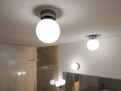 Paulmann 71064 Selection Bathroom LED Deckenleuchte Gove 12cm Chrom Satin 3000K IP44