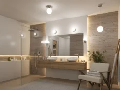 Paulmann 71064 Selection Bathroom LED Deckenleuchte Gove 12cm Chrom Satin 3000K IP44