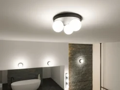 Paulmann 71069 Selection Bathroom Deckenleuchte Gove Schwarz Satin 3-flammig G9 IP44
