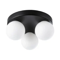 Paulmann 71069 Selection Bathroom Deckenleuchte Gove Schwarz Satin 3-flammig G9 IP44