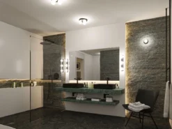 Paulmann 71069 Selection Bathroom Deckenleuchte Gove Schwarz Satin 3-flammig G9 IP44