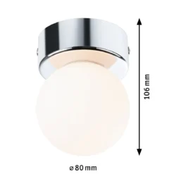 Paulmann 71061 Selection Bathroom Deckenleuchte Gove 8cm Chrom Satin G9 IP44