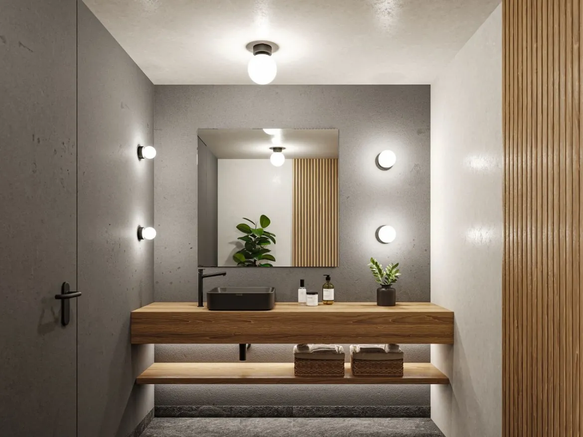 Paulmann 71068 Selection Bathroom Deckenleuchte Gove 8cm Schwarz Satin G9 IP44