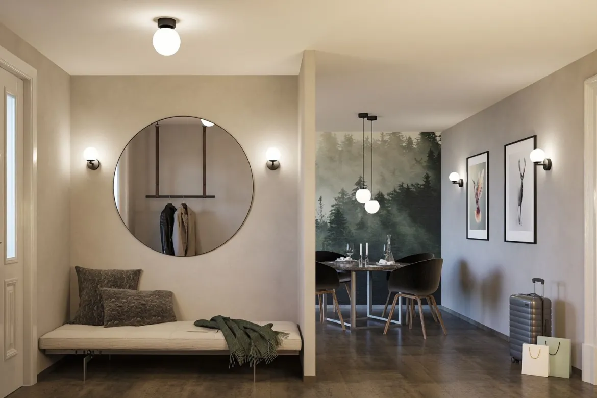 Paulmann 71073 Selection Bathroom LED Pendelleuchte Gove 17cm Schwarz Satin 3000K IP44