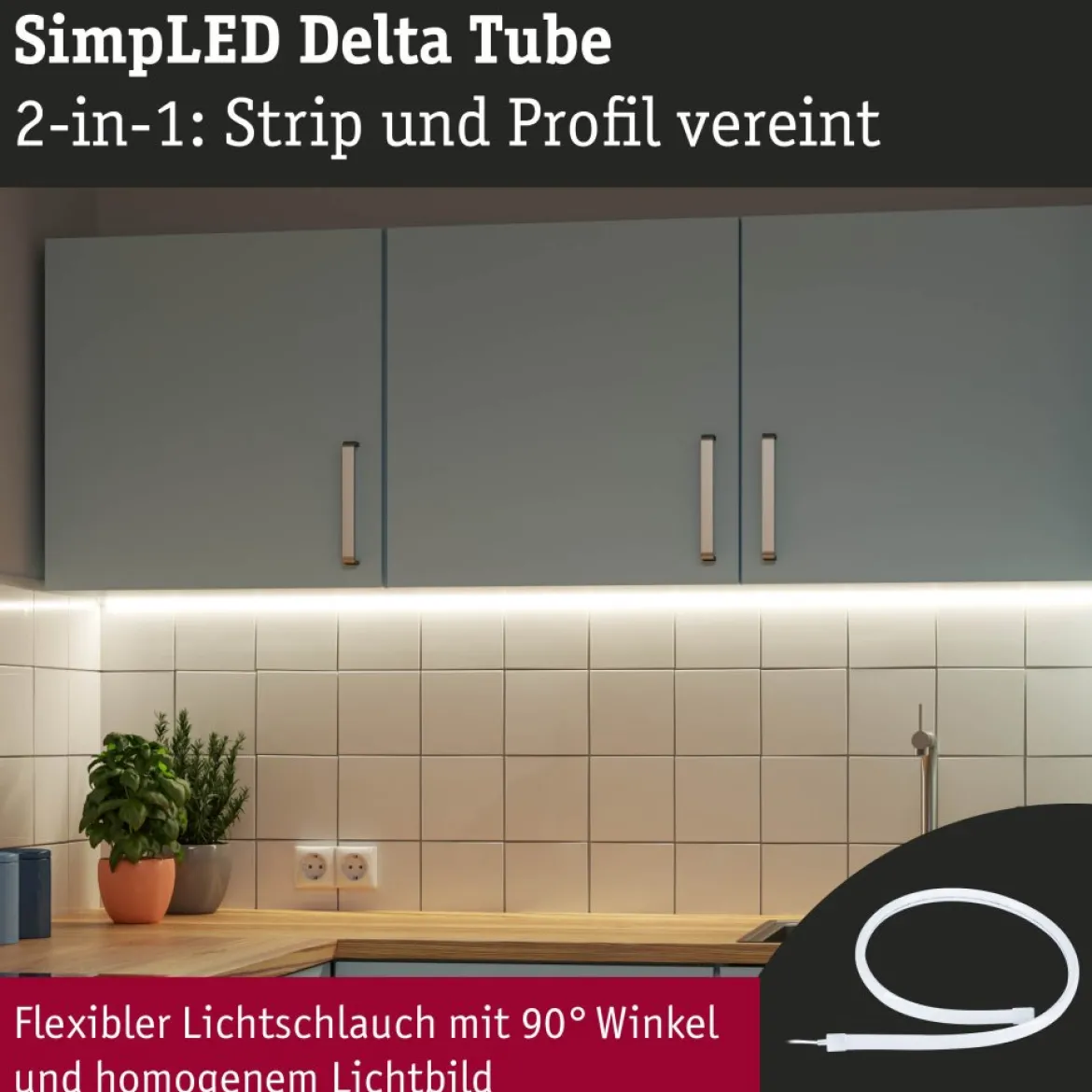 Paulmann 79566 SimpLED LED Strip Delta Komplettset 1m 3000K beschichtet