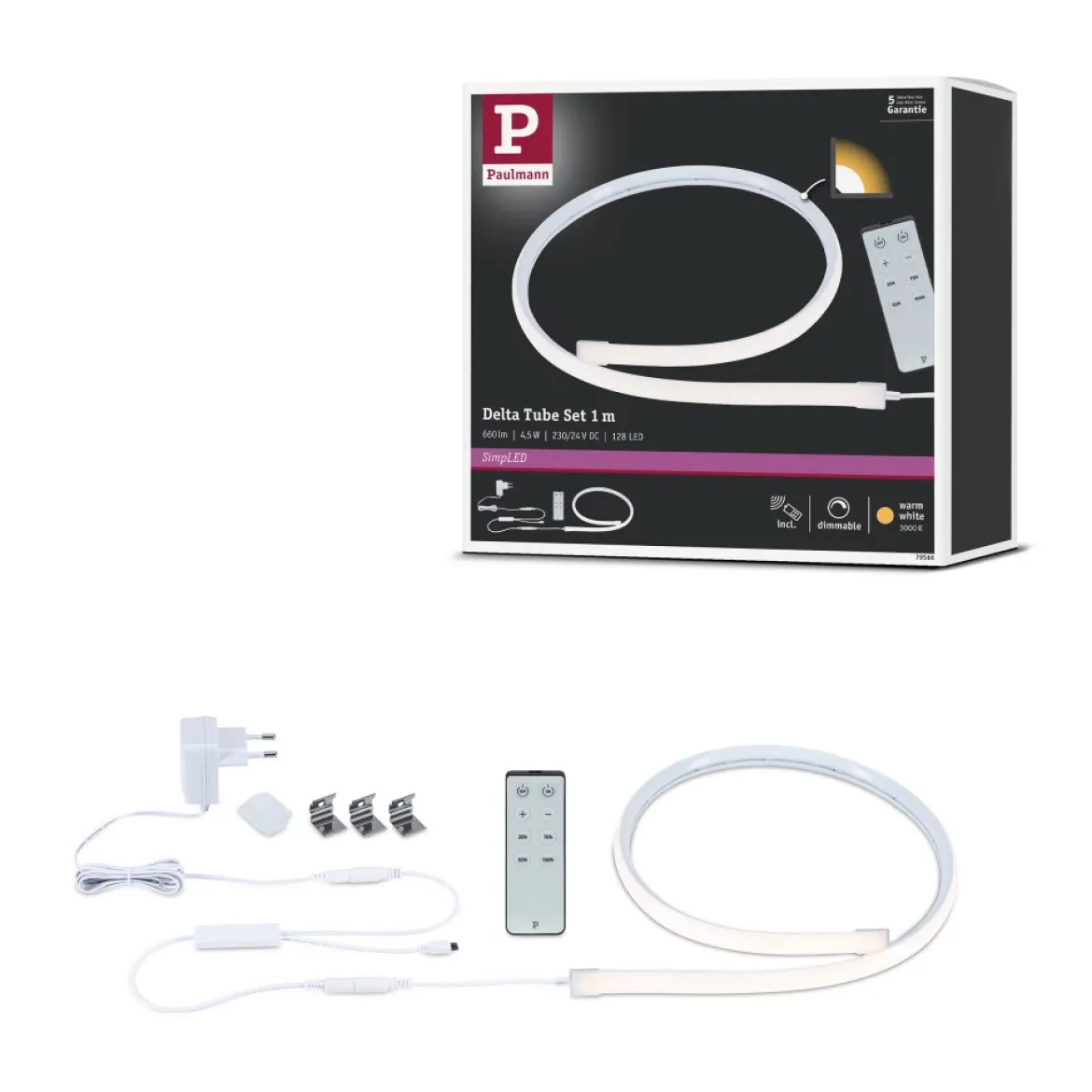Paulmann 79566 SimpLED LED Strip Delta Komplettset 1m 3000K beschichtet