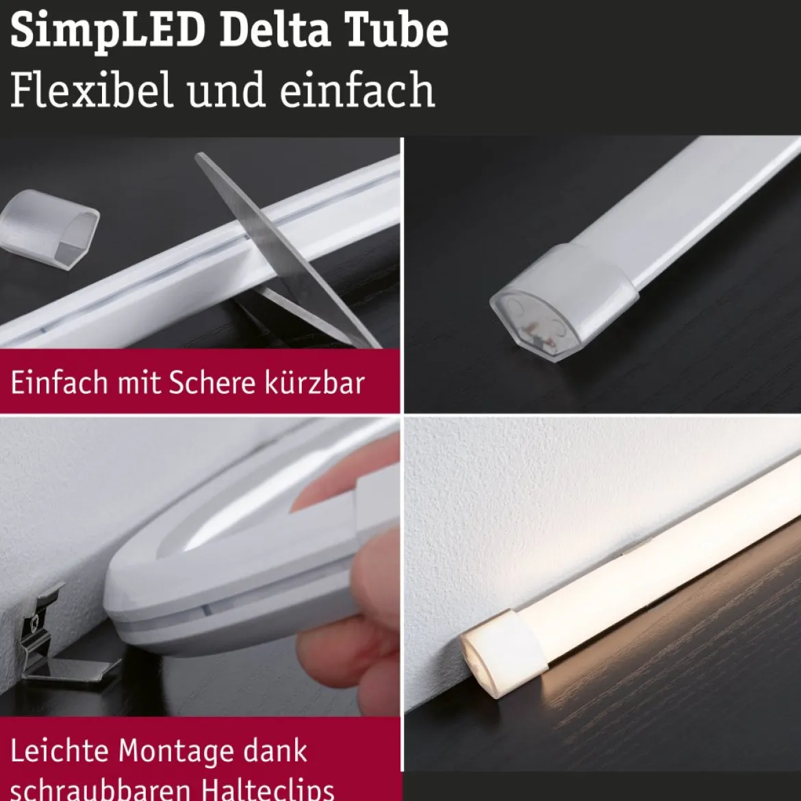 Paulmann 79566 SimpLED LED Strip Delta Komplettset 1m 3000K beschichtet