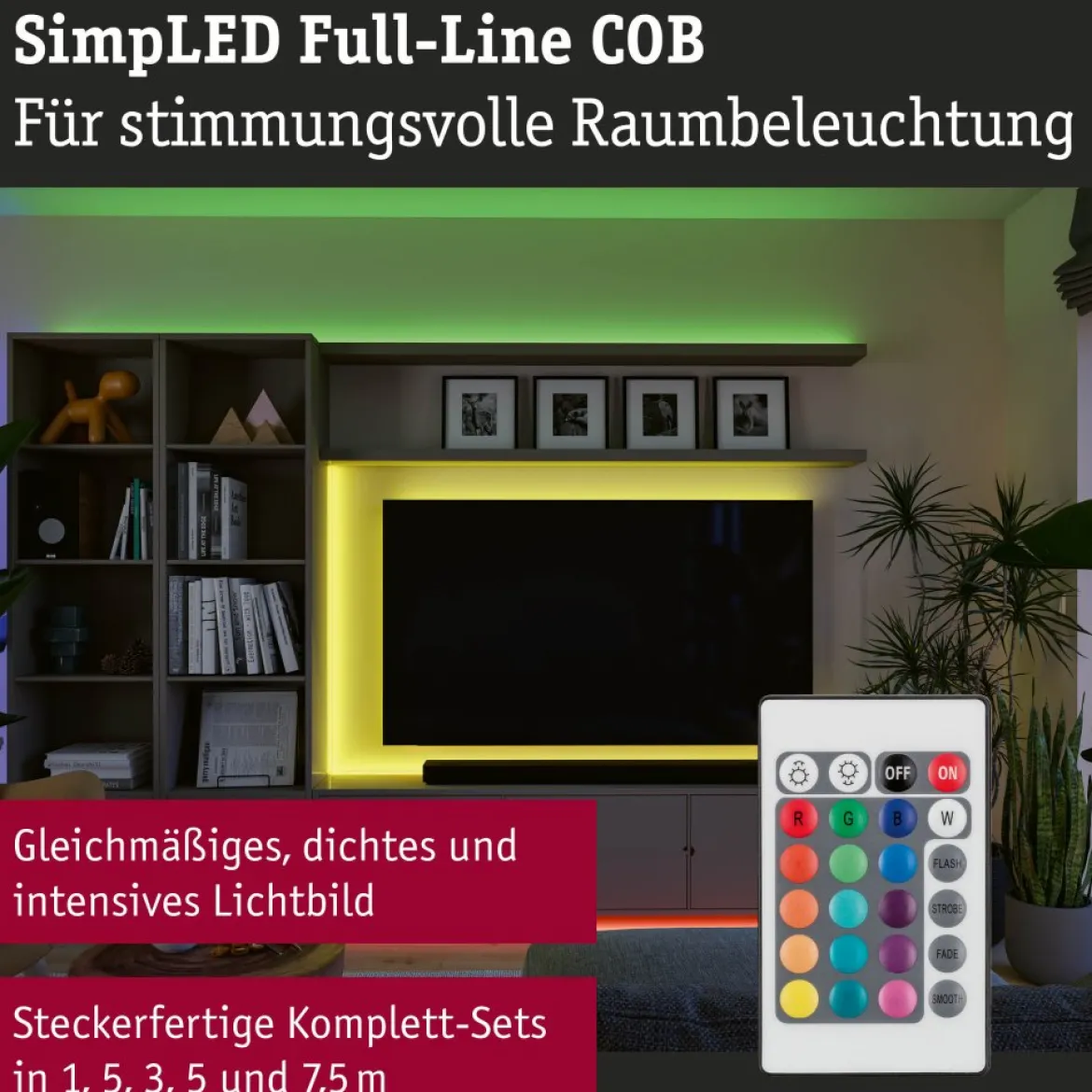 Paulmann 79569 SimpLED LED Strip Full-Line COB Basisset 5m RGB