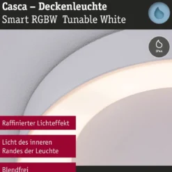 Paulmann 75414 Smart Home LED Deckenleuchte Casca weiß IP44 RGBW 40cm