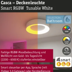 Paulmann 75414 Smart Home LED Deckenleuchte Casca weiß IP44 RGBW 40cm