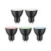 Paulmann 29153 Smart Home Zigbee LED Reflektor 3er-Pack GU10 350lm RGBW Schwarz