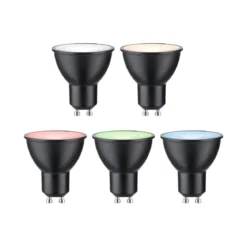 Paulmann 29153 Smart Home Zigbee LED Reflektor 3er-Pack GU10 350lm RGBW Schwarz