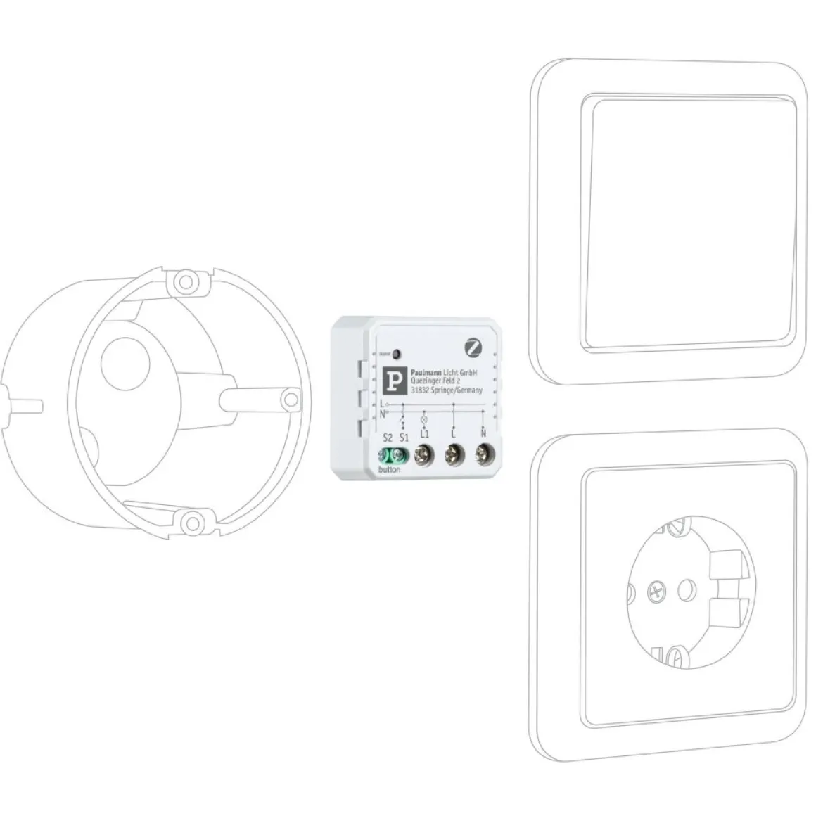 Paulmann 50139 Smart Home Zigbee Unterputzaktor max.3680W On-Off Weiß