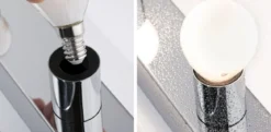 Paulmann 80096 Spiegelleuchte Regula II 3-flammig E14 Chrom IP44