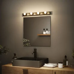 Paulmann 80099 Spiegelleuchte Regula II 4-flammig E14 Schwarz IP44