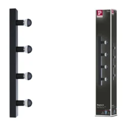 Paulmann 80099 Spiegelleuchte Regula II 4-flammig E14 Schwarz IP44