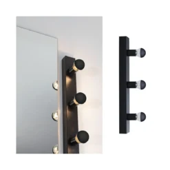 Paulmann 80097 Spiegelleuchte Regula II 3-flammig E14 Schwarz IP44