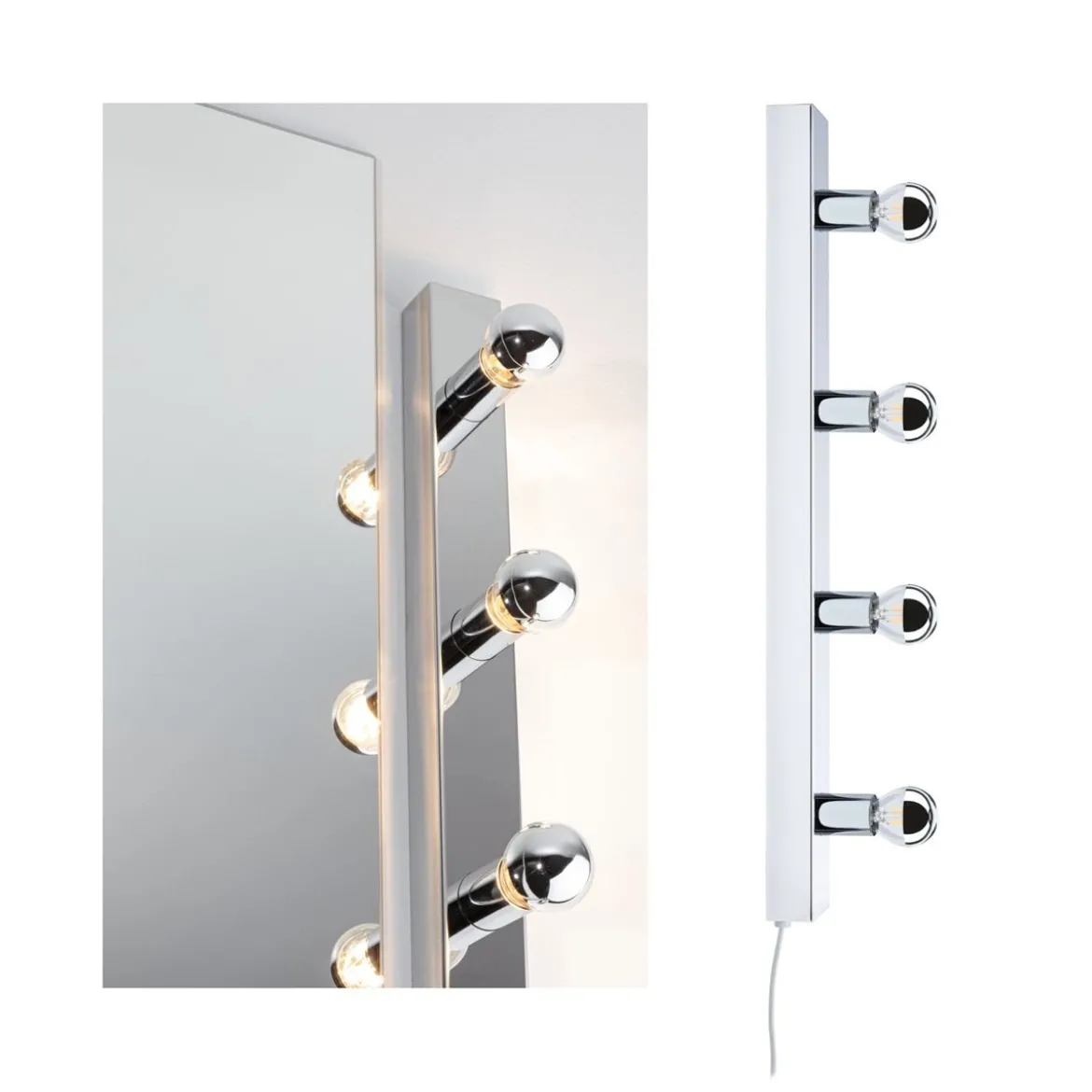 Paulmann 80100 Spiegelleuchte Regula II Stecker 4-flammig E14 Chrom IP44