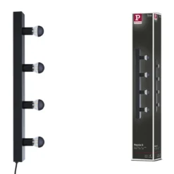 Paulmann 80101 Spiegelleuchte Regula II Stecker 4-flammig E14 Schwarz IP44
