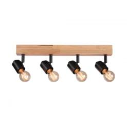 Paulmann 66773 Spotlight Arvid 4-flammig E27 230V max.20W Schwarz Holz