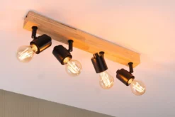 Paulmann 66773 Spotlight Arvid 4-flammig E27 230V max.20W Schwarz Holz