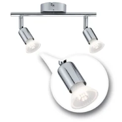 Paulmann 66748 Spotlight Carolina IP44 GU10 230V 2-flammig Chrom