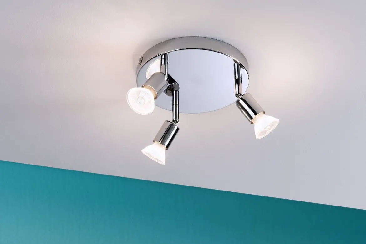 Paulmann 66747 Spotlight Carolina IP44 GU10 230V 3-flammig Chrom