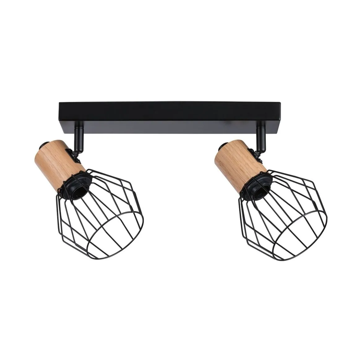 Paulmann 66767 Spotlight Lanka 2-flammig E14 230V max.20W Schwarz Holz