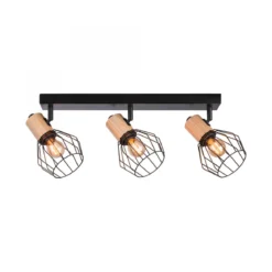 Paulmann 66768 Spotlight Lanka 3-flammig E14 230V max.20W Schwarz Holz