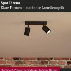 Paulmann 94920 Spotlight Lirena 2-flammig Schwarz GU10 max.10W