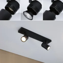 Paulmann 66775 Spotlight Zyli GU10 2-flammig Schwarz matt IP44