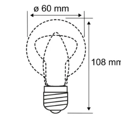 Paulmann 29181 Standard 230V LED Birne E27 60lm 1800K Rauchglas