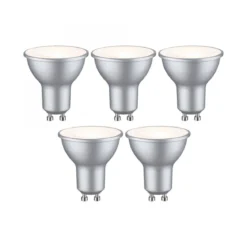 Paulmann 29235 Standard 230V LED Reflektor GU10 5er-Set 460lm 2700K Alu
