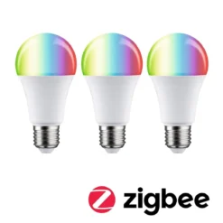 Paulmann 29151 Standard 230V Smart Home Zigbee LED Birne 3er-Pack E27 1055lm RGBW